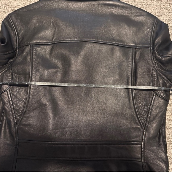 Overland Vintage Black Leather Moto Jacket Size M - Picture 10 of 11